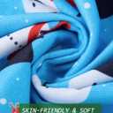 RAISEVERN Couples Christmas Matching Pajamas 2 Piece Women Men Xmas Pjs Soft Pajama Set Long Sleeve Loungewear Warm Sleepwear (Blue)