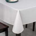 Elegant Rectangular Tablecloth, 100% Waterproof Vinyl, Solid Color Tablecloth, Modern Minimalist Style, Suitable for Dining/Gathering/Picnic/Kitchen Table Decoration(Light Gray,84"x60" Rectangular)