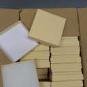 Magicool 40 Pack 3.5x3.5x1 Inch Cardboard Jewelry Boxes,Used for Necklaces,Bracelets,Earrings,Jewelry,Small Gift Packaging,Jewelry Gift Boxes with Lids and Filled with Cotton(Brown)