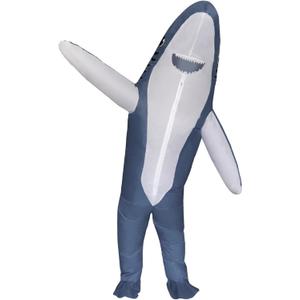 CsplYadee' Shark Inflatable Costume Inflatable Shark Costume for Adult Funny Halloween Costumes(Gray Shark)