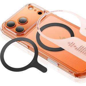 ESR for MagSafe Sticker 360, MagSafe Ring, 2 Pack Magnetic Ring, Universal Magnetic Wireless Charger Conversion Kit for iPhone 17/16/16e/15/14/13/12/11, Samsung Galaxy, Google Pixel 10, Black