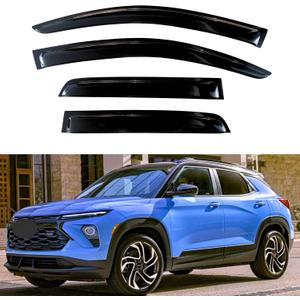 KPY Window Visor Compatible with Chevrolet Chevy Trailblazer 2021-2025, 4PC Rain Guard Side Window Vent Deflectors Tape-On Style, 2021 2022 2023 2024 2025