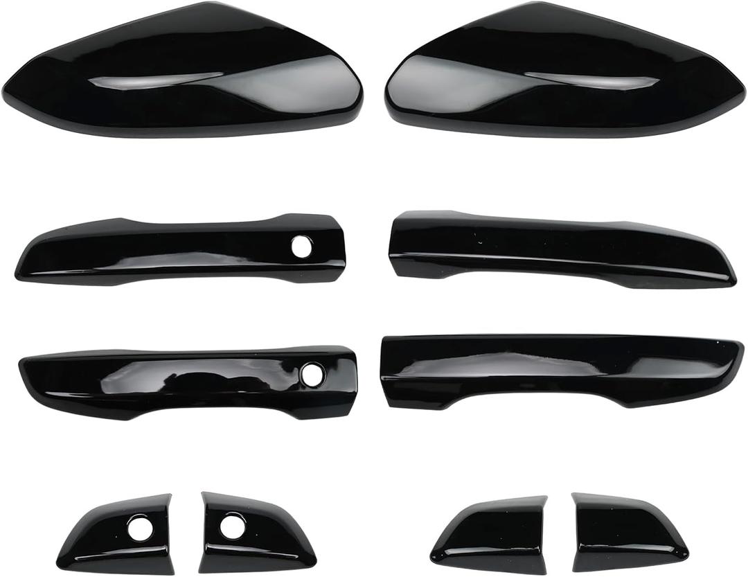 Side Mirror Cover Cap + Door Handle Covers Kit Compatible for Civic 10th 2016 2017 2018 2019 2020 2021 Side Mirror Cover Cap W/Door Handle Covers Kit Black 76201-TBA-A11ZF 76251-TBA-A21ZG