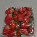 24pcs Realistic Artificial Strawberries Decorative Fruit Models Plastic for Home Store Event Education