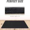Sycoodeal Office Chair Mat for Hardwood Floor,Office Computer Gaming Chair Mat for Tile Floor,Large Floor Protector Rug,Anti-Slip,Easy to Clean,Pure Black(48"x36")