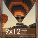 9x12 Picture Frame Brown, Classic Poster Frame for Horizontal or Vertical Wall Mounting, 1 Pack