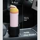 Seven Sparta Car Cup Holder Expander with Adjustable Base, Compatible with Hydro Flasks 32/40 Ounce, Compatible with Yeti Ramblers 20/26/30 Ounce, Other Bottles in 3.4"-3.8" (Black)