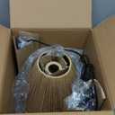 ELYONA Woven Pendant Lights Modern Boho Hanging Lamp with 12" Handwoven Rattan Basket Shade Adjustable Rustic Pendant Light Fixtures for Kitchen Island Farmhouse Dining Room Bar Bedroom Foyer Hallway