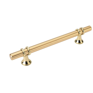 Cabinet Handles Drawer Pulls and Knobs, 10Pack Gold 5inch Hole Center, Kitchen Hardware for Dresser Handle Zinc Alloy Furniture Pull 6 Inch
