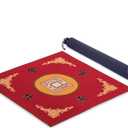 Yellow Mountain Imports Multi-Purpose Table Cover for Mahjong, Poker, Card Games, Board Games, Tile Games, and Dominoes - Vibrant Red, 31.1 Inches, Large