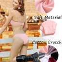 FINETOO 6 Pack Cotton Underwear for Women Cute Low Rise Bikini Panties High Cut Breathable Sexy Hipster Womens Cheeky S-XL
