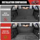Cargo Mat for 2018-2025 Ford Expedition Max/Lincoln Navigator L Cargo Liner TPE Seat Back Cover Backrest Mat for Ford Expedition Max/Lincoln Navigator L Accessories(Cargo Mat+Seat Back Cover)