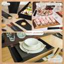 Geelin 1000 Pcs Paper Silverware Bags 10" x 2-3/4" Churro Bags Kraft Utensils Sleeves for Restaurant Kitchen Pretzel Rod Bag Cookies Chopsticks Holder for Graduation Wedding Party (Black)