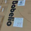 Babelio Baby Gate for Stairs & Doorways, 26-43" W 28" H No Bottom Bar| Easy Installation| One-Handed Operation| Auto-Close| Hardware Mount (Drill Needed) Safety Dog/Pet Gate (Black Wood Pattern)