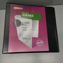 Avery Durable View 3 Ring Binder, 3 Inch Slant Rings, 635 Sheet Capacity, Black, Holds 8.5 x 11 Paper, 3.5" Wide Spine, DuraHinge for Organizing Reports & Projects (17041)