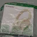 RORSOU B8 Bluetooth Headphones Over Ear, 6 EQ Music Modes and 50H Playtime Deep Bass Wireless Headphones with Mic, Lightweight Folding HiFi Stereo Headset for iPad/Travel/Tablet/PC/Home Beige White