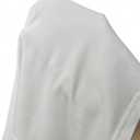 GORGLITTER Women's Puff Sleeve Ruched Tee Shirt Cap Sleeve Crewneck Slim Coquette Tops (White, S)