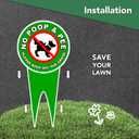 4 PC No Pooping Dog Signs for Yard, 12x6 DS Dibond Keep Off Grass Sign, No Dogs Allowed