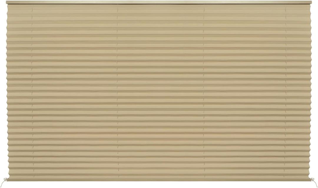 NOVINO RV Blinds Shades for Camper Window,RV Pleated Shades Camper Blinds for Travel Trailers Motorhome Motor Coach-62 W x 38" L, Cappuccino