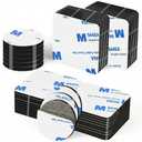 Double Sided Adhesive Heavy Duty Tape,2 Sided Mounting Tape for Walls, Square (1.57" Across) & Round (1.18" Diameter) Sticky Foam Pads, Waterproof Double-Sided Pads for Hanging in Office