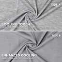 HOMFINE Cooling Pillowcases Queen Size - Double Side Q-Max 0.439 Cooling Fiber for Pillow Protector, Breathable Cold Pillow Cover for Hot Sleeper Night Sweat, Hidden Zipper, 2 Pack (20"x30", Grey)