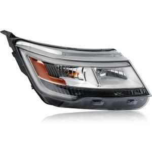 Chrome Bezel LED Headlight W/o LED control module Assembly Compatible With 2016-2019 Ford Explorer Sport/Limited/XLT/Platinum Headlamp W/LED DRL Right Passenger Side FB5Z13008BFIT