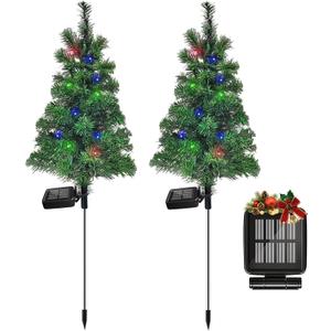 4PCS Solar Christmas Tree Garden Stake Lights Waterproof Christmas Decorations Tree Lights Outdoor Xmas Tree Light Christmas dcor Pathway Lights Patio Yard4PCS