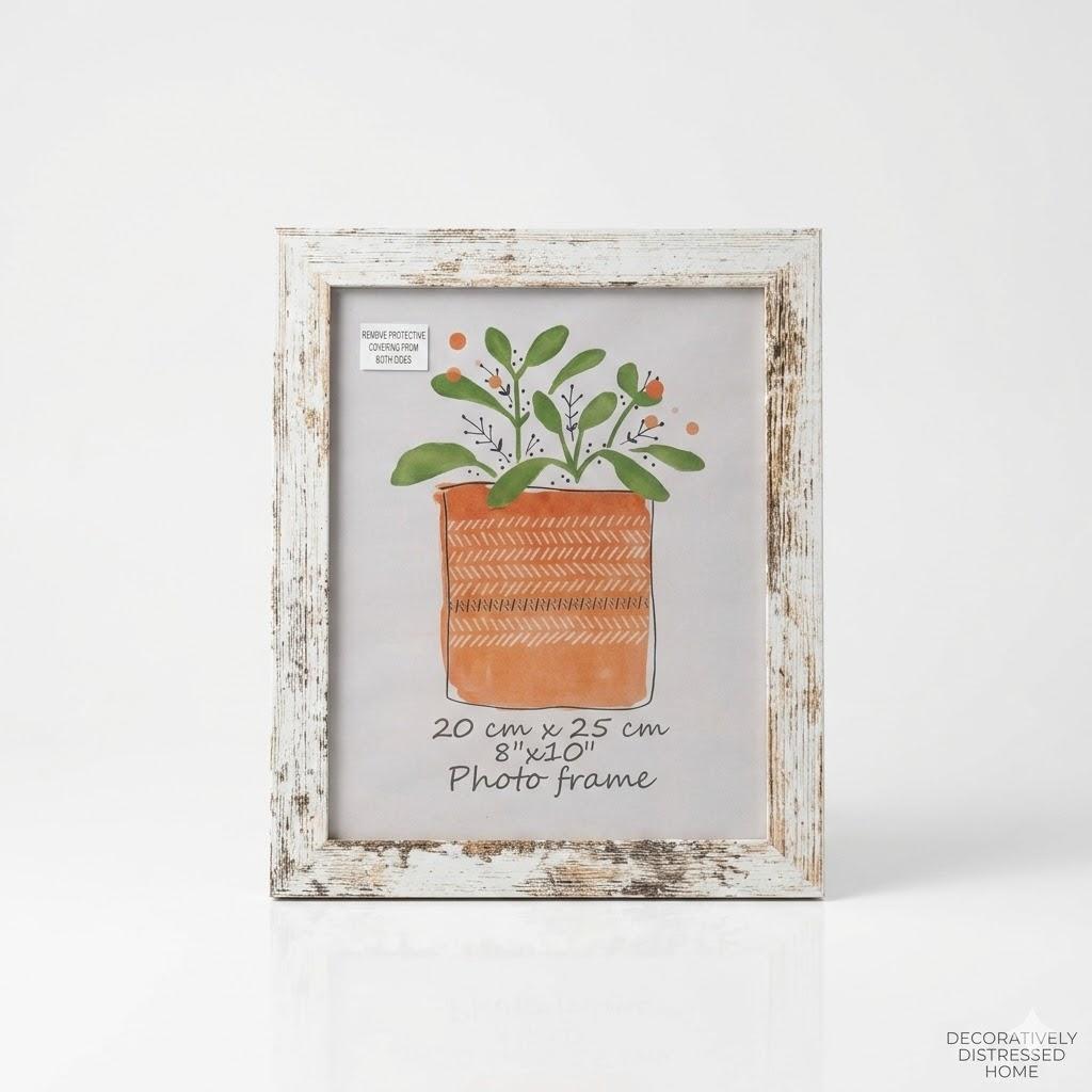 PETAFLOP 8x10 Picture Frame Set of 7, Distressd Rustic Frames Display 8 by 10 Inch Photo for Wall or Tabletop