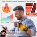 Red Light Therapy for Wrist, Carpal Tunnel Support Device with Heat Vibration, Wrist Massager with 36 LED 660nm/850nm, Cordless Heating Pad Wrap, 3000mAh Rechargeable for Hand Comfort Daily Relaxation