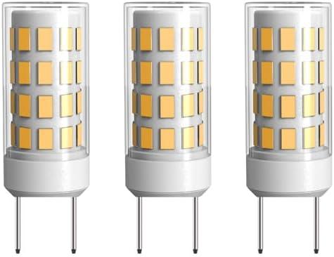 LUHMQ 3-Pack GY6.35 LED Bulbs AC110V-130V GY6.35 Bi-pin Base T4 JCD Type 3.5W(35W Halogen Bulb Equivalent) 350LM,for Desk Lamp,Kitchen counters,Chandelier Light Landscape Lighting(Warm White 3000K)