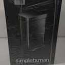 simplehuman Kitchen Trash Can with Lid, Touchless Waste Bin, Large 45 Liter, Rectangular, White Stainless Steel