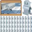 Landhoow Emt Pipe Universal Strut Clamps Strut Channel Accessory Electro Galvanized Conduit Clamp with Bolt and Nut, Rigid Pipe Tool(1/2 Inch,Silver,50 Pcs)