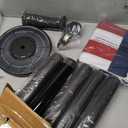 12 Gauge Extra Thick 20FT Black Flag Pole Kit with Solar Light in Ground,Black-20ft