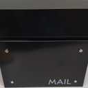 Yaocom Wall Mounted Modern Locking Mailbox 14.25" x 14" x 5.75" Large Capacity Metal Mail Box with Key Lock Galvanized Steel Security Lock Drop Black Postbox Rustproof Mailbox for Outside Home Office