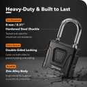 Outdoor Combination Lock Heavy Duty, Large, Weatherproof Padlock with Code for Gates, Fences, Sheds, Lockers, Cabinets, Storage Units 1-Pack, Black