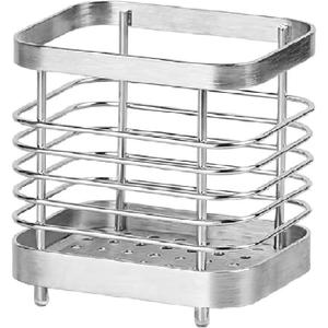 Utensil Holder, Food Grade Stainless Steel Utensil Drying Rack for Kitchen Counter, Silverware Cutlery Flatware Holder Forks, Knives, Spoons, Chopsticks Organizer Silver