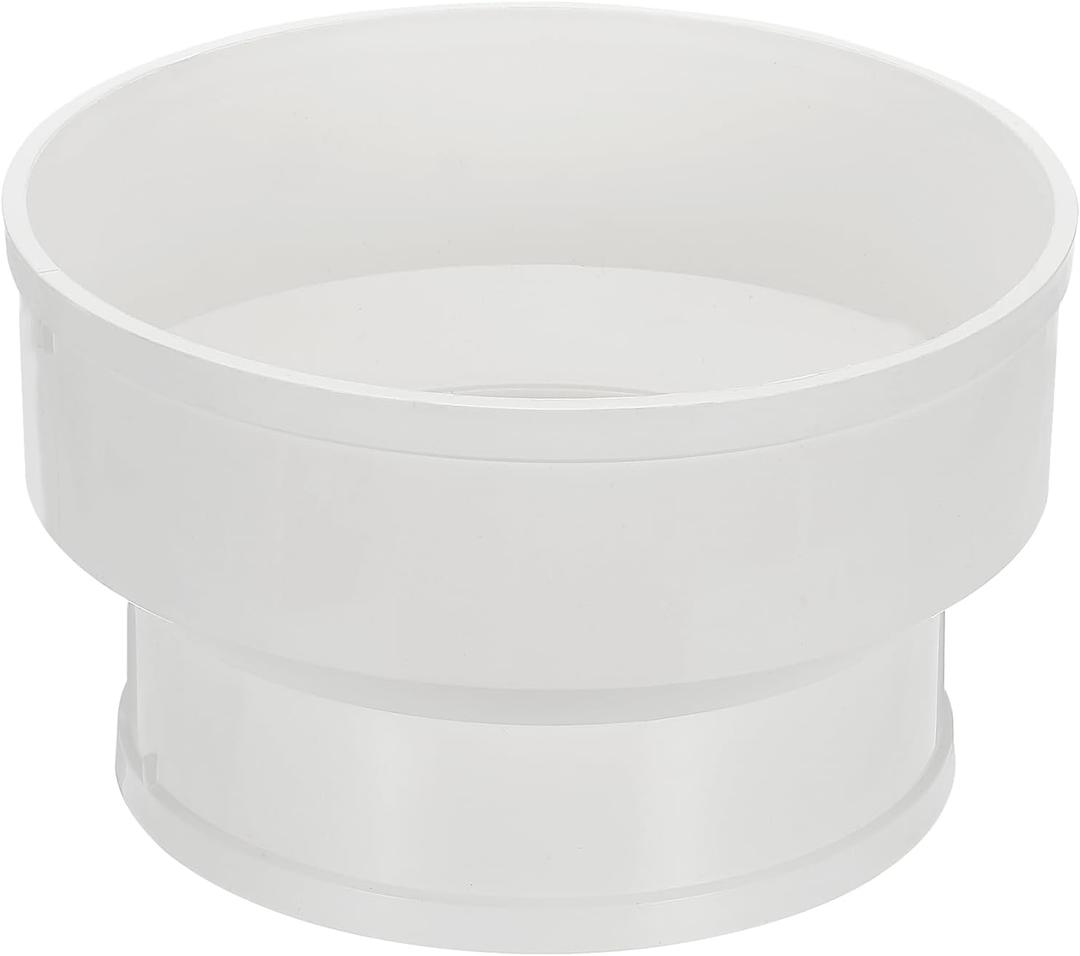 PATIKIL 10" to 6" Duct Reducer, PVC Pipe Increaser Adapter Ducting Airflow Tube Pipe Fittings for DWV (Drain, Waste and Vent) Ventilation Ducting, White