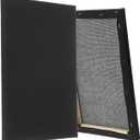 PATIKIL Black Stretched Canvas, 2 Pcs 24" x 35" Large Canvas for Painting Primed Cotton Blank Canvas for Acrylics Oil Watercolor Paints