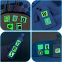 2 x 108 Pcs Alphabet Stickers Glow in The Dark, Vinyl Letters A-Z Water Bottle Sticker Pack for Teens, Waterproof Skateboard Laptop Decals for Adults Kids Girls Boys