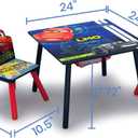 Delta Children Kids Table and Chair Set With Storage (2 Chairs Included) - Ideal for Arts & Crafts, Snack Time, Homework & More, Disney/Pixar Cars, 3 Piece Set