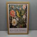 RJETZMU Hummingbird Wall Art Print Wood Frame Wrap Poster William Morris Style Vintage Botanical Bird Artwork Nature Picture Gallery Wall Decor for Living Room Bathroom Office 16x24 Inch