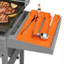 Grill Pad Compatible with Blackstone, Silicone Griddle Tools Mat, Heat Resistant Spatula Mat, BBQ Grill Tool Pad, Blackstone Griddle Accessories for Kitchen, Cooking & Countertop（Orange）