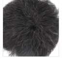 RemeeHi Human Hair Nature Curly Topper Replacement Fluffy Hairpiece Seamless Clip in Top Wiglet for Women Thin Hair Large Dark Brown