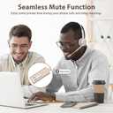Bluetooth Headset with Microphone,Wireless Headset V5.2 with AI Noise Canceling Mic&USB Dongle, Wireless Headphones with Charging Base and Mute Function for Computer/Phone/Office/Skype