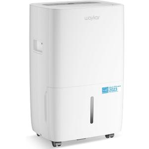 Waykar 120 Pints Energy Star Dehumidifier for Spaces up to 6,000 Sq. Ft at Home, in Basements and Large Rooms with Drain Hose and 1.14 Gallons Water Tank
