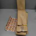 ZENFUN 100 Pack Baguette Kraft Bags with Clear Front Window and 100 Seal stickers, Fresh Breads Loaf Packing Bags, 23"x4"x1.6" Long Bread Kraft Paper Bakery Storage Bag