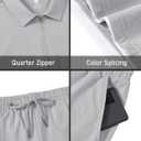 MoFiz Mens Tracksuits Sets Shorts Quarter Zip Polo Shirts Bottom Shorts Outfits Sport Suits Casual Walking Sets Comfy (Gray, M)