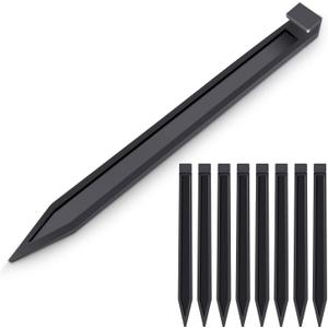 Landscape Stakes 60 Pack, 10 Inch Garden Landscape Anchoring Stakes for Terrace Board, Landscape Edging Coil, Grass Barrier, Bender Board, Garden Liner