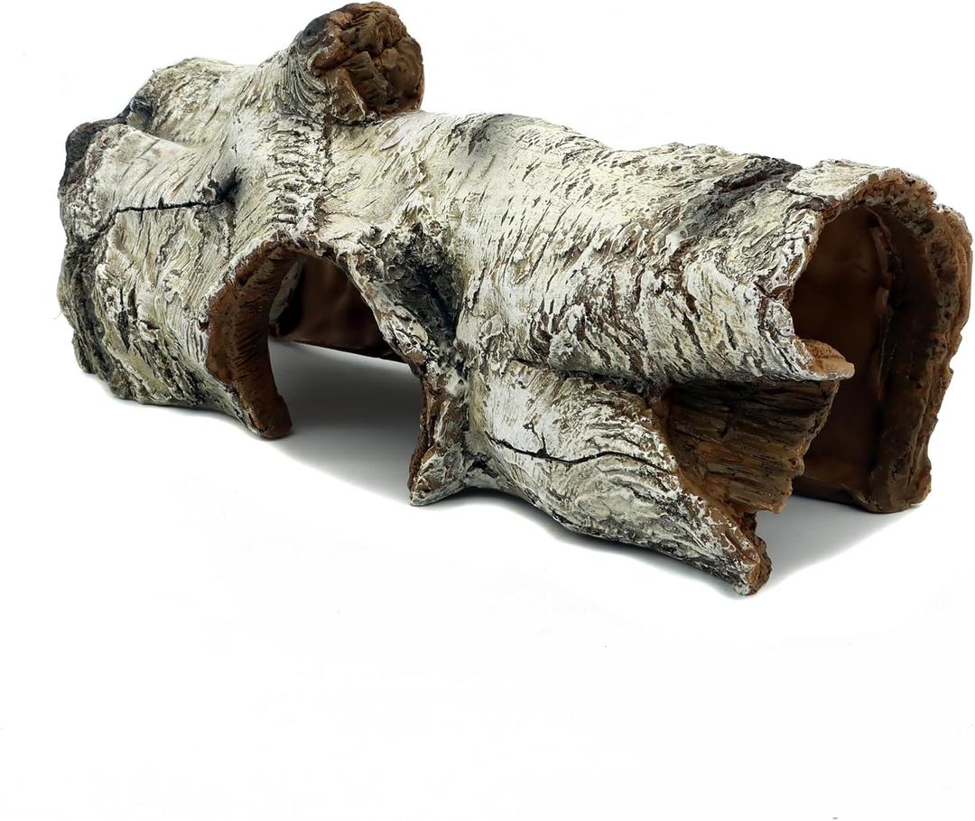 JIHAQUA Aquarium Resin Bark Terrarium Decor, Lizard, Snake or Reptile Hide,Lizard, Spider and Aquarium Fish Hide Cave (Medium Bark A) (EXP 07/01/26)