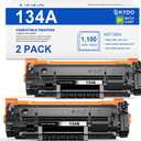 (with Chip) Compatible 134A Black Toner Cartridge Replacement for HP 134 A 134X W1340A W1340X Toners Use with Laserjet M209dw MFP M234dw M234sdw M234sdn Printer (2 Pack)
